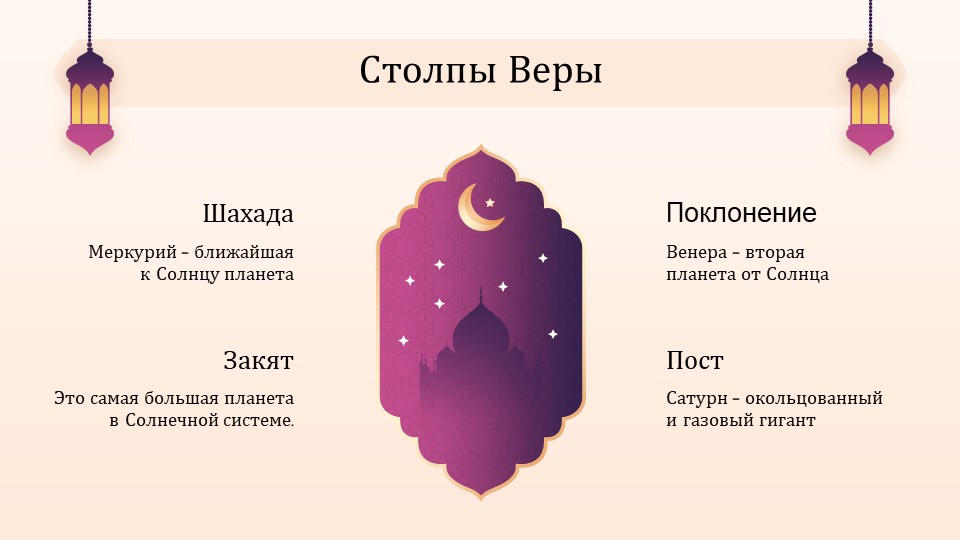 Islamic Traditions - Учебный религиозный шаблон для PowerPoint